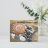 Terra Cotta Sun met rokken en zand Briefkaart (Staand voorkant)
