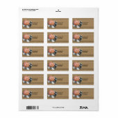 Terra Cotta Sun op Zand en Rocks Etiket (Full Sheet)