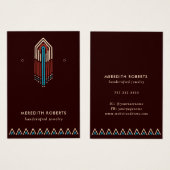 Terra Cotta Turquoise Tribal Earring Display Kaart (Voorkant /achterkant)