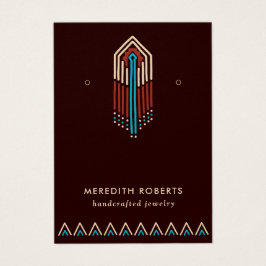 Terra Cotta Turquoise Tribal Earring Display Kaart