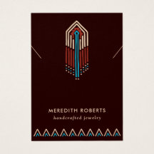 Terra Cotta Turquoise Tribal Ketting Display Kaart