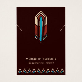 Terra Cotta Turquoise Tribal Ketting Display Kaart