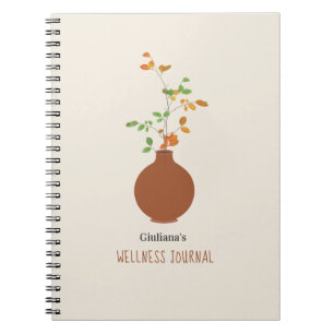 Terra Cotta Vase Self Care Wellness Journal Notitieboek