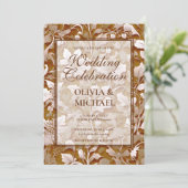 Terra cotta verbrande Sinaasappel Moderne botanisc Kaart (Staand voorkant)