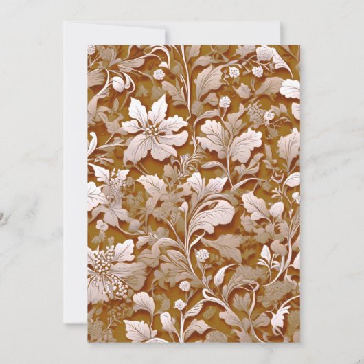 Terra cotta verbrande Sinaasappel Moderne botanisc Kaart (Achterkant)