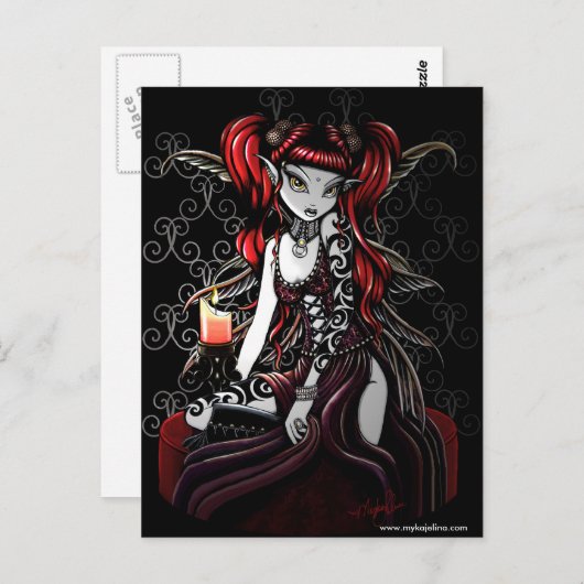 Terra Darkness Fire Fairy Briefkaart (Voorkant / Achterkant)