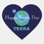 Terra Earth Art Happy Earth Day Stickers (Voorkant)