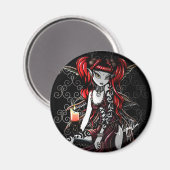 "Terra" Kaarslicht Tattoo Fairy Art Magnet (Voorkant / Achterkant)