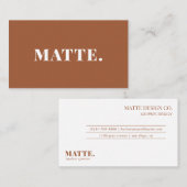 Terra | Modern minimalistische legant professional Visitekaartje (Voorkant / Achterkant)