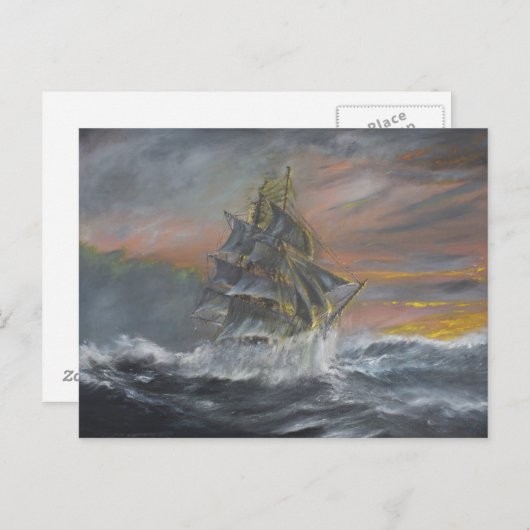 Terra Nova heads into a fierce Gale Dawn Briefkaart (Voorkant / Achterkant)