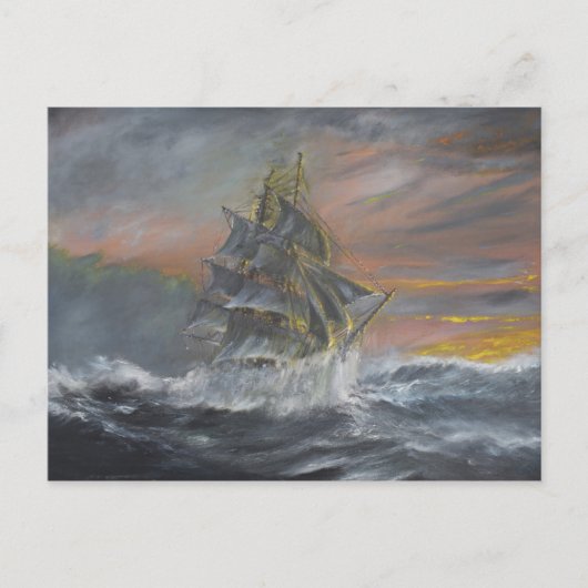 Terra Nova heads into a fierce Gale Dawn Briefkaart (Voorkant)