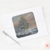 Terra Nova heads into a fierce Gale Dawn Vierkante Sticker (Envelop)