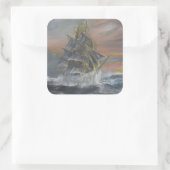 Terra Nova heads into a fierce Gale Dawn Vierkante Sticker (Tas)