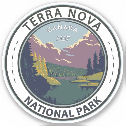 Terra Nova National Park Canada Travel Art  Sticker (Voorkant)
