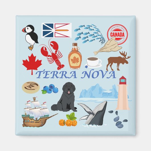 Terra Nova Newfoundland Magneet (Voorkant)