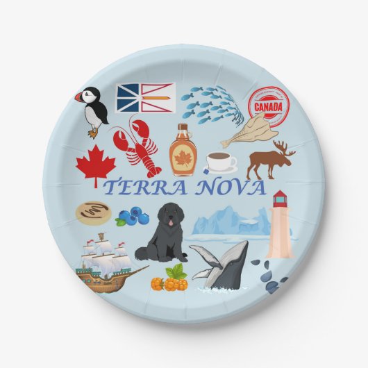 Terra Nova Newfoundland Papieren Bordje (Voorkant)