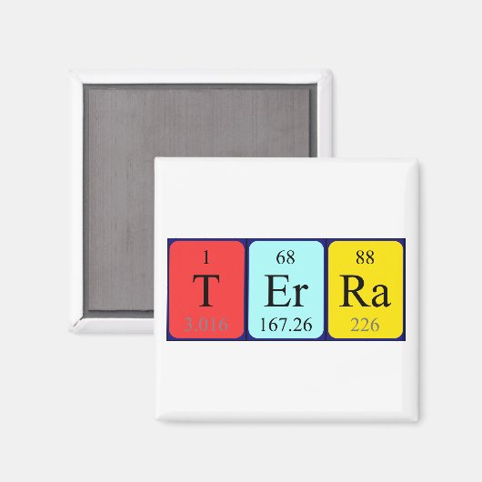 Terra periodiek table name magnet (Voorkant / Achterkant)
