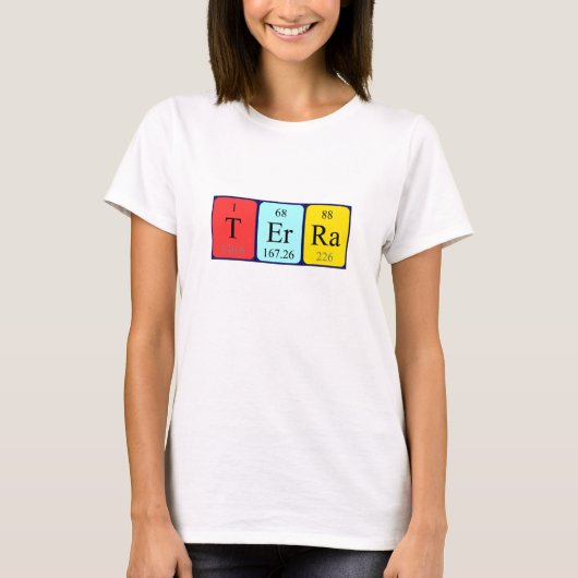 Terra periodiek table name shirt (Voorkant)