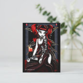 Terra Red Tattoo Fairy Briefkaart (Staand voorkant)
