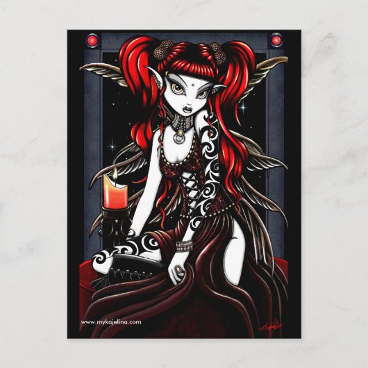 Terra Red Tattoo Fairy Briefkaart (Voorkant)