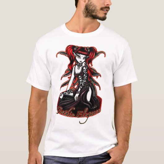 "Terra" Red Tattooed Fairy Top (Voorkant)