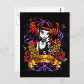 Terra Roos Gothic Tattooed Fantasy Fae Briefkaart (Voorkant / Achterkant)