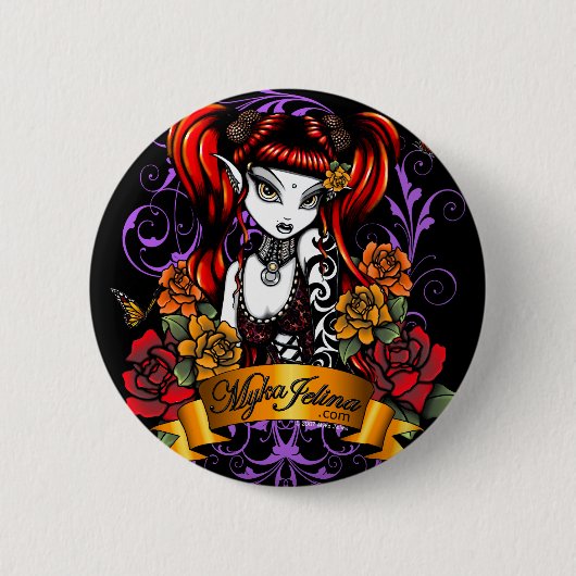 Terra Roos Tattoo Fae Button (Voorkant)