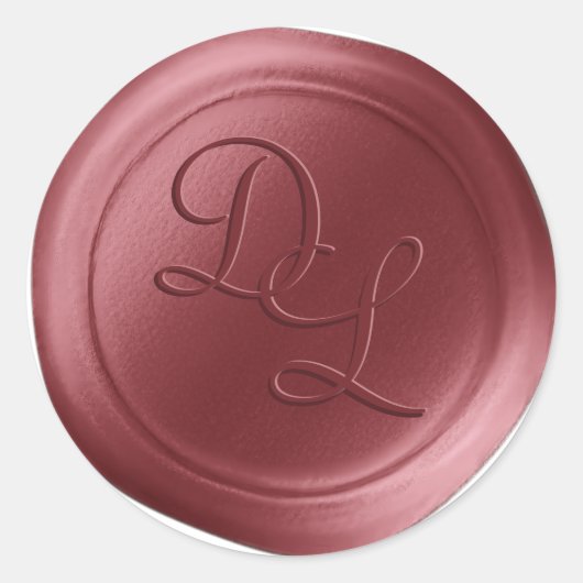 Terra Rosa 2 Letter Monogram Wax Seal Stickers (Voorkant)