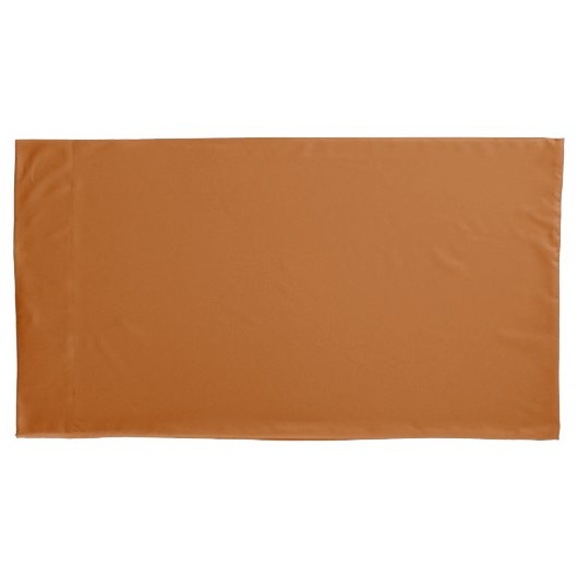 Terra Sienna Brown-kleur past deze eenvoudig aan Kussensloop (Voorkant-Links)