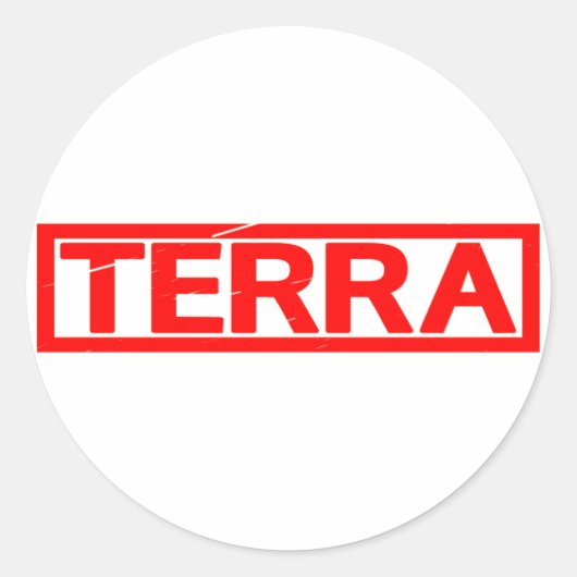 Terra Stamp Ronde Sticker (Voorkant)