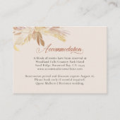 Terraccotta Cream Botanical Foliage Accommodage Informatiekaartje (Voorkant)