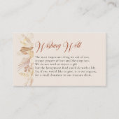 Terraccotta Cream Botanical Foliage Wishing well Informatiekaartje (Voorkant)