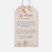 Terraccotta Crème Botanische Foliage Welkomstzak Cadeaulabel (Voorkant)