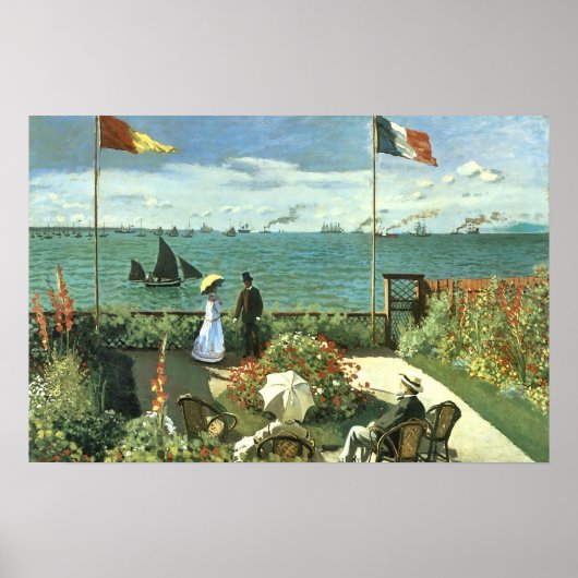 Terrace at St. Adresse, 1867, Monet Poster (Voorkant)