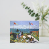 Terrace bij Sainte Adresse, Claude Monet Briefkaart (Staand voorkant)