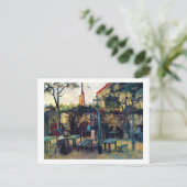 Terrace Cafe over Montmartre Vincent Van Gogh Briefkaart (Staand voorkant)