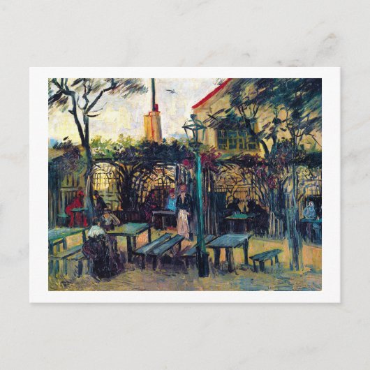 Terrace Cafe over Montmartre Vincent Van Gogh Briefkaart (Voorkant)