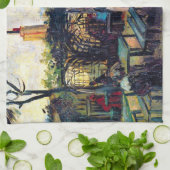 Terrace Cafe over Montmartre Vincent Van Gogh Theedoek (Gevouwen)