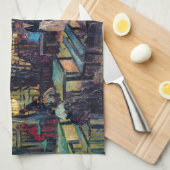 Terrace Cafe over Montmartre Vincent Van Gogh Theedoek (Quarter Fold)