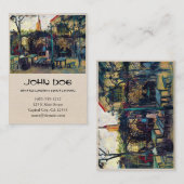 Terrace Cafe over Montmartre Vincent Van Gogh Visitekaartje (Voorkant / Achterkant)