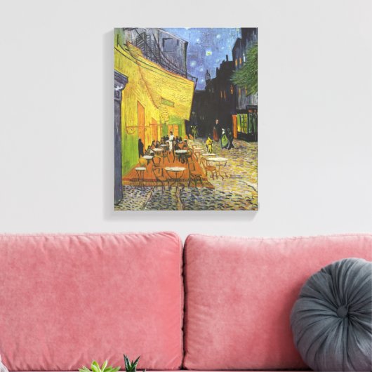 Terrace Cafe van Van Gogh Canvas Afdruk (Insitu (Woonkamer))