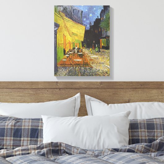 Terrace Cafe van Van Gogh Canvas Afdruk (Insitu (Slaapkamer))
