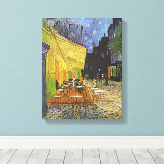 Terrace Cafe van Van Gogh Canvas Afdruk (Insitu (Houten vloer))