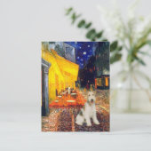 Terrace Cafe - wire Fox Terrier #1 Briefkaart (Staand voorkant)