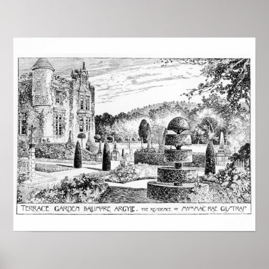 Terrace Garden Ballimore, Argyle, van Thomas Maws Poster (Voorkant)