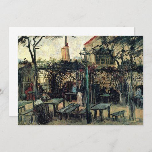 Terrace of a Cafe, Montmartre door Vincent van Gog (Voorkant / Achterkant)