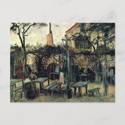 Terrace of a Cafe, Montmartre door Vincent van Gog Briefkaart (Voorkant)