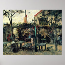 Terrace of a Cafe, Montmartre door Vincent van Gog Poster