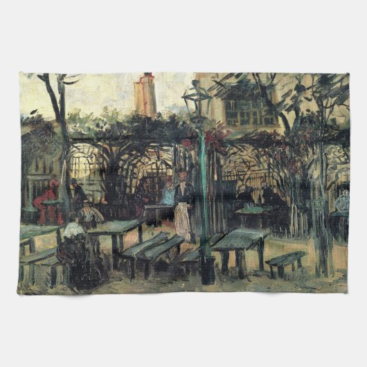 Terrace of a Cafe, Montmartre door Vincent van Gog Theedoek (Horizontaal)