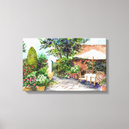 Terrace of The Manor House, York Canvas Afdruk